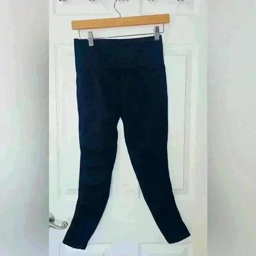 Fabletics Womens High Waisted Perforated Leggings Black 24" Inseam Medium - Picture 3 of 5